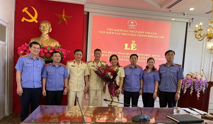 Lễ công bố và trao Quyết định của Viện trưởng Viện KSND thành phố Hà...